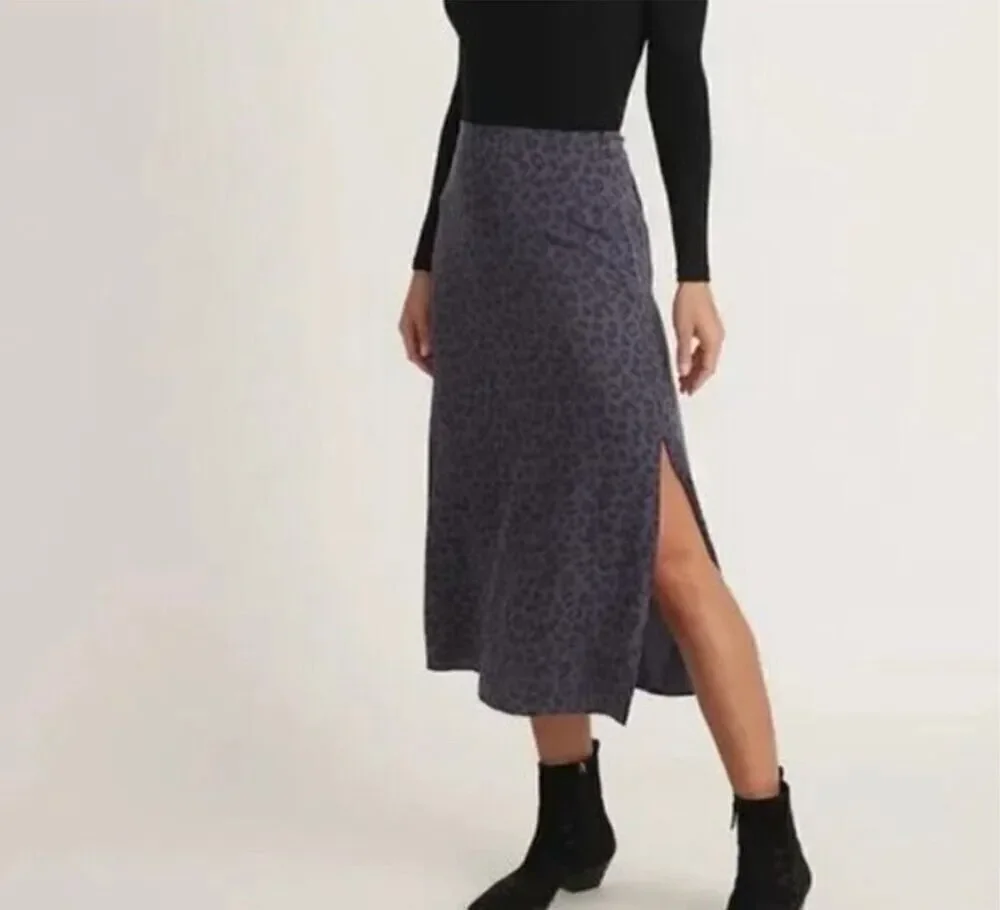 ✨Marine Layer Ryan Slip Slit Midi Cheetah Print Sz 4 Skirt✨